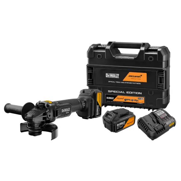 Aku úhlová bruska DeWALT DCG45MP2T McLaren 125 mm, 2 x 5.0 ah