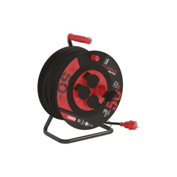 Prodlužovák bubnový 50m 230V IP44 2,5mm Guma EMOS P084503