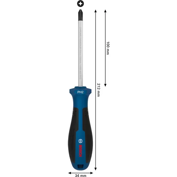 Šroubovák křížový PH2 × 100 mm Bosch Line
