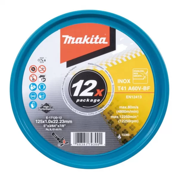 Kotouč řezný 125x1,0mm ocel/inox / bal.12ks / Makita