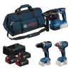 Sada aku nářadí Bosch GSR 18V-65 + GDX 18V-285 + GBH 18V-22 Professional