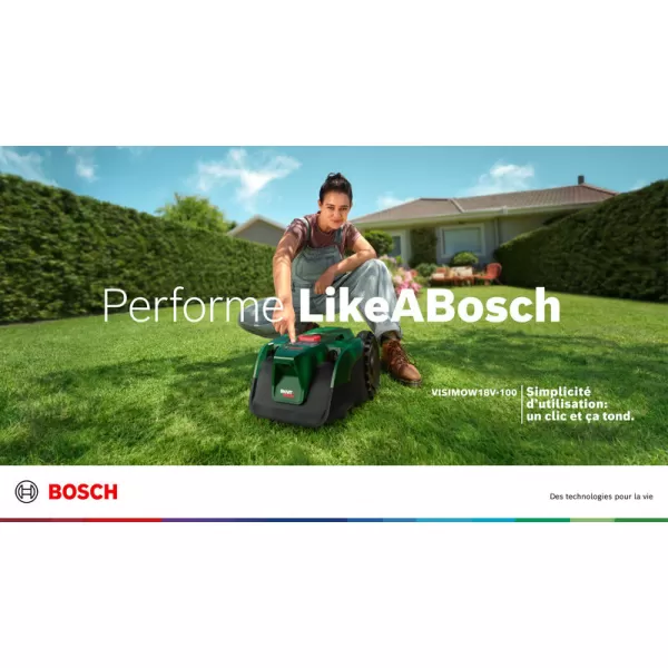 Robotická sekačka na trávu Bosch VISIMOW 18V-100, 06018E1001, solo