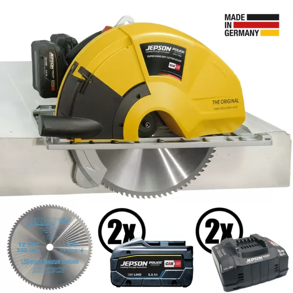 Aku okružní pila na kov SUPER HAND DRY CUTTER JEPSON SHDC 8320E | 2× 18V LiHD 5,5A akumulátor | 2× n