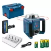 Laser rotační Bosch GRL 400 H Professional plus přijímač + LR 45 v L-BOXX