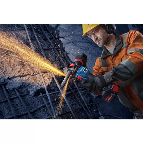 Aku úhlová bruska Bosch EXWX18V-15S EXPERT, 2 x aku 8,0Ah, L-Boxx