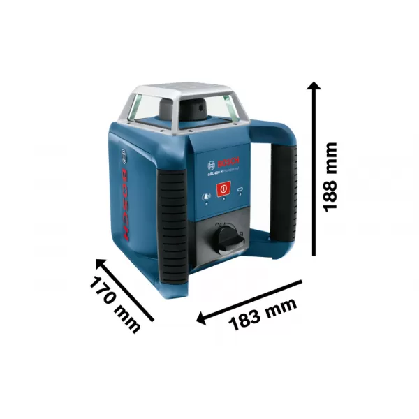 Laser rotační Bosch GRL 400 H plus přijímač + LR 1 v L-BOXX