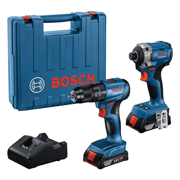 Sada aku nářadí Bosch GDR 18V-215 + GSB 185-LI (2xGBA 18V 2.0Ah; GAL 18V-20, kufr)
