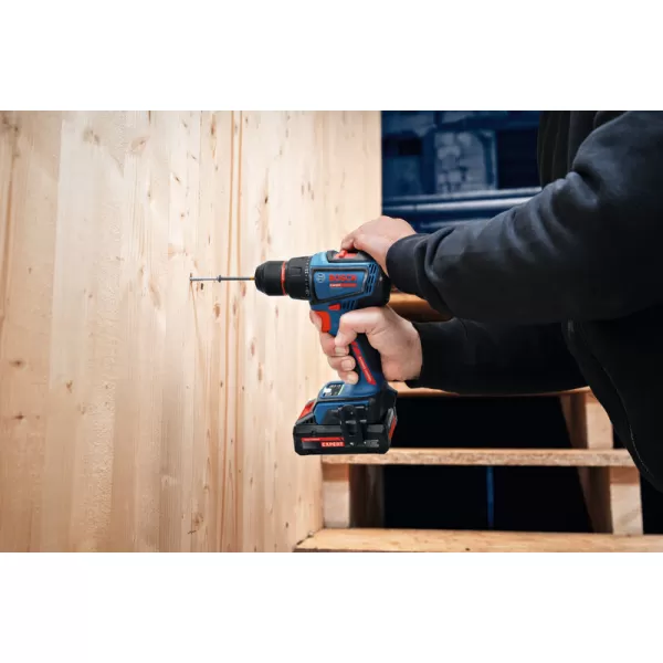 Aku vrtačka s příklepem Bosch EXSB18V-90 EXPERT, 2 x aku, L-Boxx