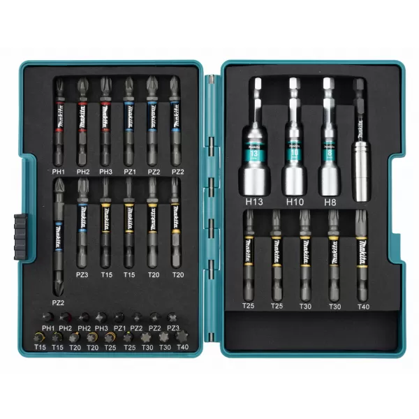 Aku rázový utahovák Makita DTD173ZJX2, 1/4",18V + sada bitů E-26179