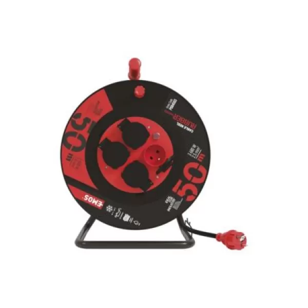 Prodlužovák bubnový 50m 230V IP44 2,5mm Guma EMOS P084503