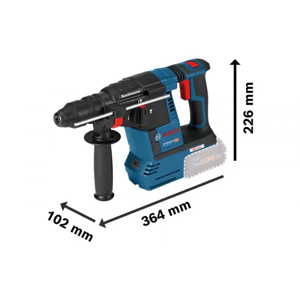 Sada aku nářadí Bosch GBH 18V-26 F + GDE 18V-16, 2 x ProCORE18V 5.5Ah, GAL 1880, L-BOXX)