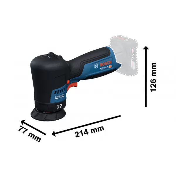Aku excentrická leštička Bosch GPX 12V-77 Professional (solo)