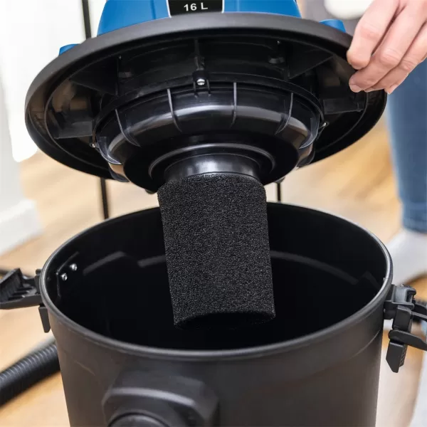 Průmyslový vysavač Scheppach VC 16 na suché a mokré vysávání