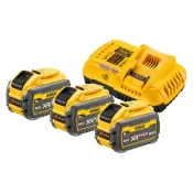 Sada 3ks akumulátorů 9,0Ah + nabíjčka XR FLEXVOLT Dewalt DCB118X3