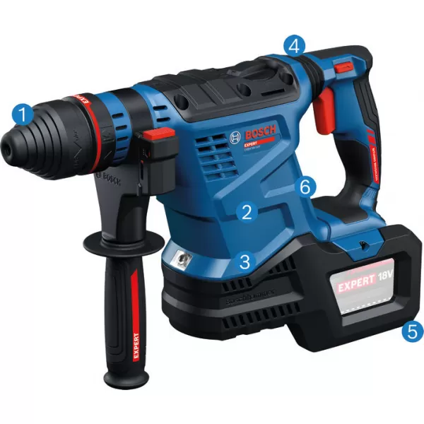 Aku vrtací kladivo s SDS plus Bosch EXBH18V-32F EXPERT, 2 x aku 8,0Ah, L-Boxx