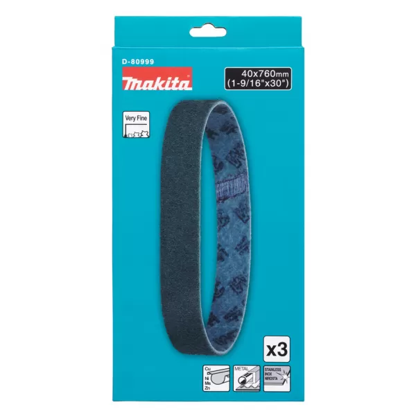 Brusný pás na ocel 40x760mm jemný /bal.3ks/ Makita