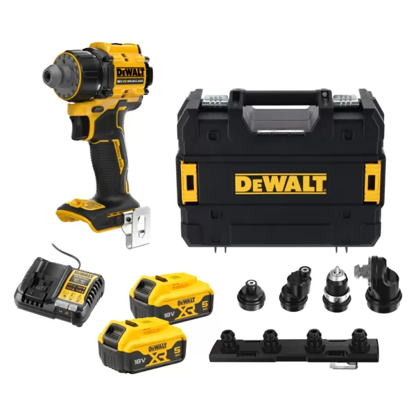 Aku vrtačka DeWalt DCD803P2T vícehlavá, 18V, 2x5,0Ah
