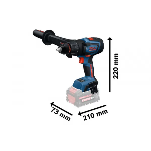 Aku vrtačka s příklepem Bosch EXSB18V-150 EXPERT, 3 x aku, L-Boxx