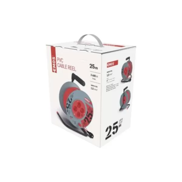 Prodlužovák bubnový 25m 230V, 1,5mm PVC EMOS P19425