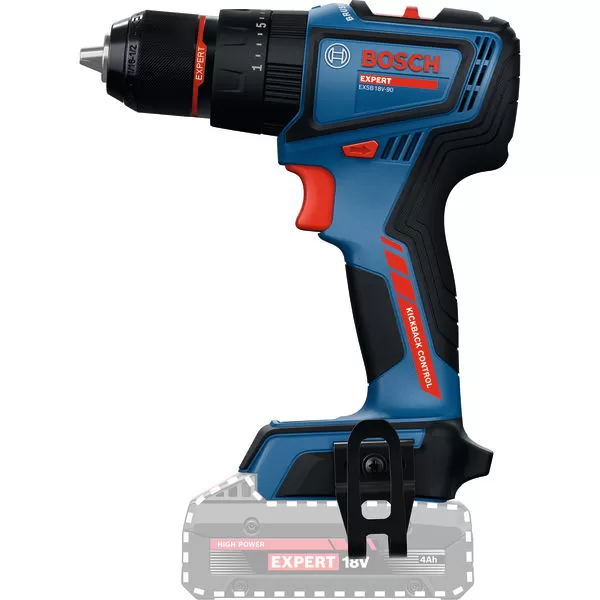 Aku vrtačka s příklepem Bosch EXSB18V-90 EXPERT, 2 x aku, L-Boxx