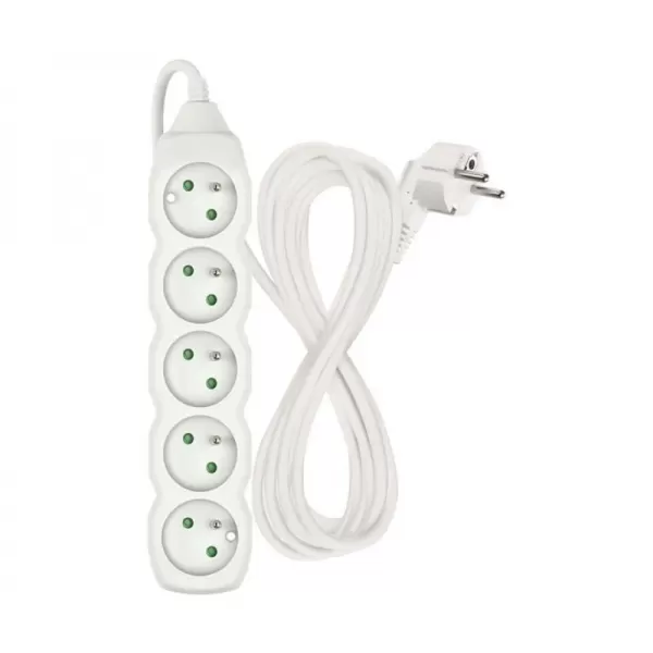 Kabel prodlužovací 5 zásuvky 5m EMOS P0515, PVC, 230V 1 mm2