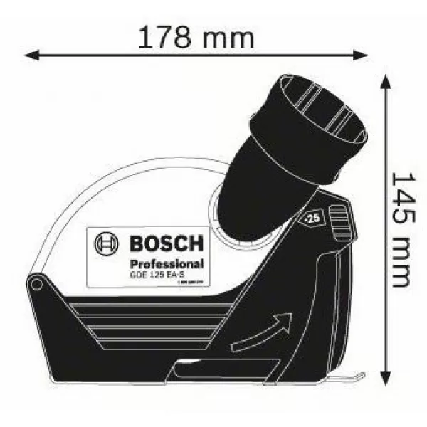 Kryt odsávací Bosch GDE 125 EA-S Professional 1600A003DH
