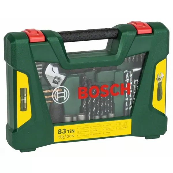 Sada vrtáků a bitů se svítilnou Bosch V-line 83ks