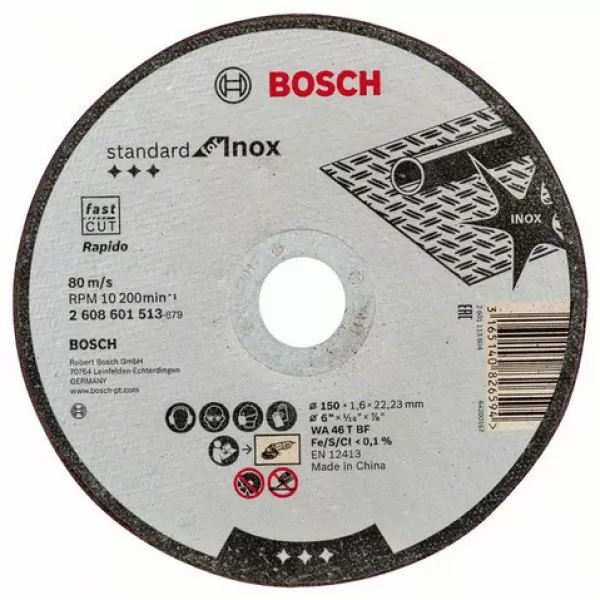 Řezný kotouč rovný Bosch, Standard for Inox