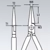 Kleště s kulatými čelistmi s břitem, Knipex