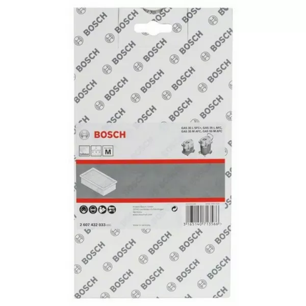 Filtr plochý skládaný pro vysavače Bosch GAS 35-55 Bosch