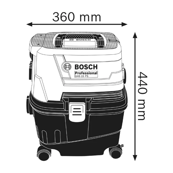 Vysavač průmyslový Bosch GAS 15 PS Professional 06019E5100