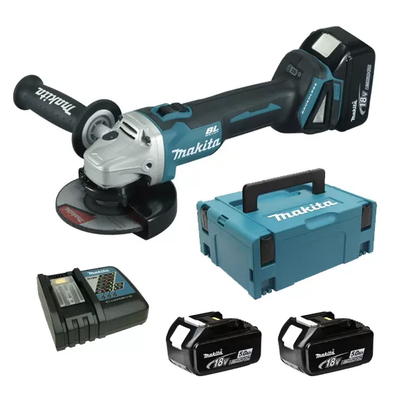 Aku úhlová bruska Makita 125mm DGA504RTJ 18V + systainer