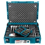 Sada vrtáků a bitů v kufru Makpac Makita B-43044