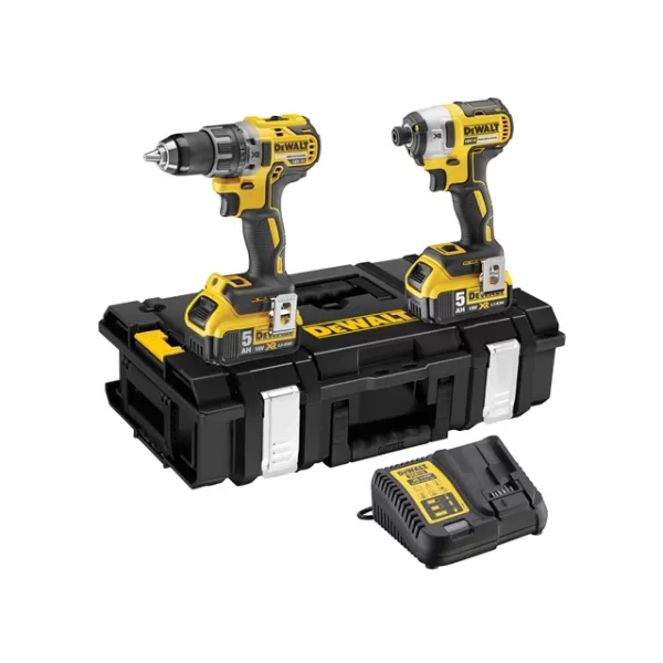 Aku sada nářadí DeWALT DCK266P2-QW, 18V XR, 2 x aku Li-Ion / 5,0 Ah, bezuhlíková