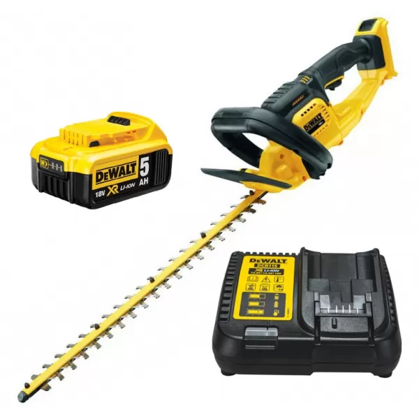 Aku nůžky na živý plot DeWALT DCM563P1, 18V Li-Ion / 5,0 Ah