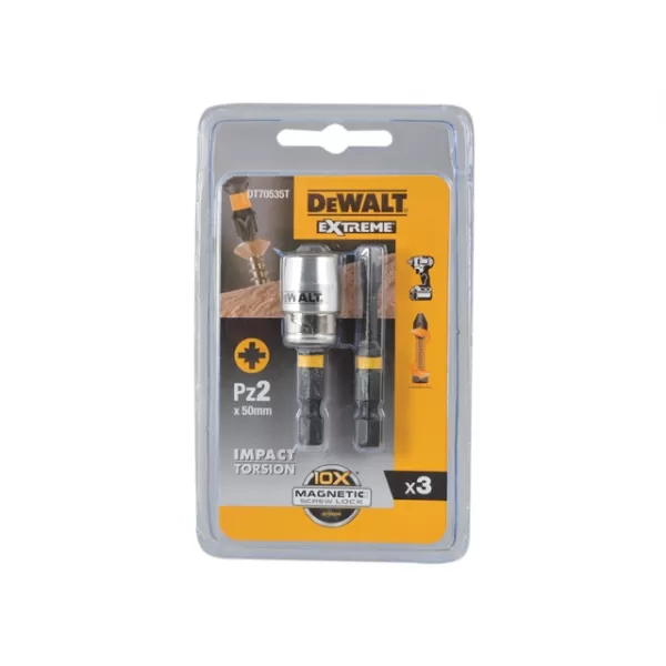 Magnetický držák bitů + 2 + PZ2 DeWALT