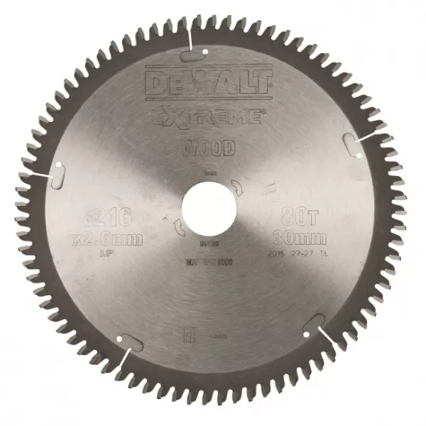 Pilový kotouč DeWALT EXTREME® 216 x 30 mm