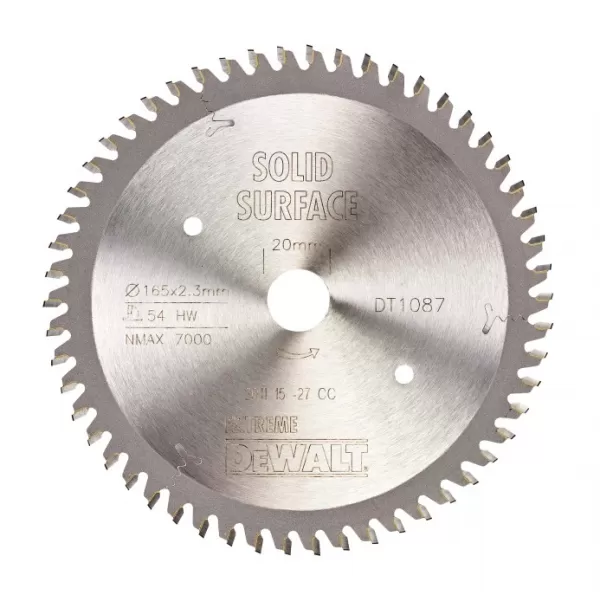 Pilový kotouč DeWALT EXTREME® TRESPA 165x20 mm