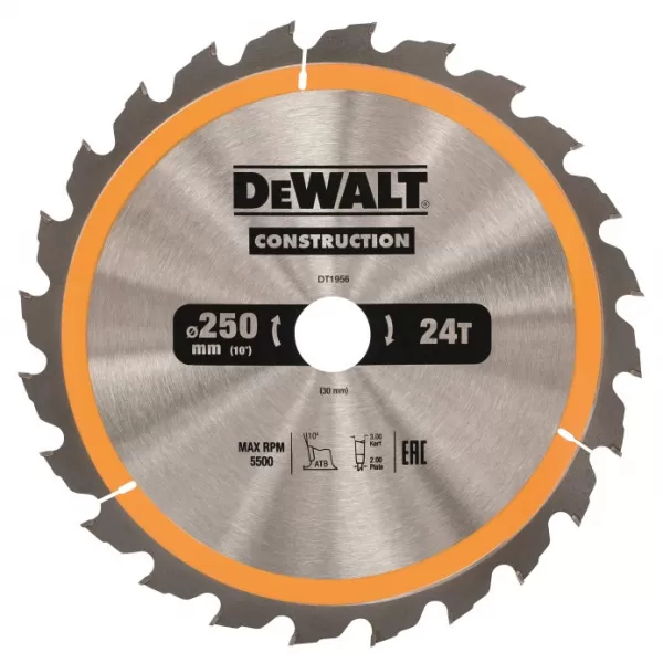 Pilový kotouč DeWALT CONSTRUCTION 250x30 mm