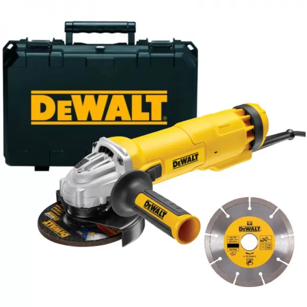 Úhlová bruska Dewalt DWE4217KD, 1200W, 125 mm + diamantový kotouč