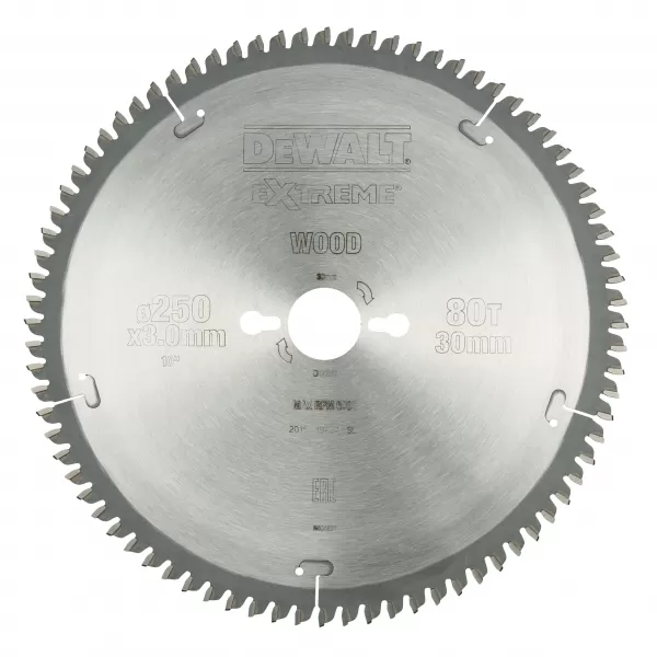 Pilový kotouč DeWALT EXTREME® 250 x 30 mm