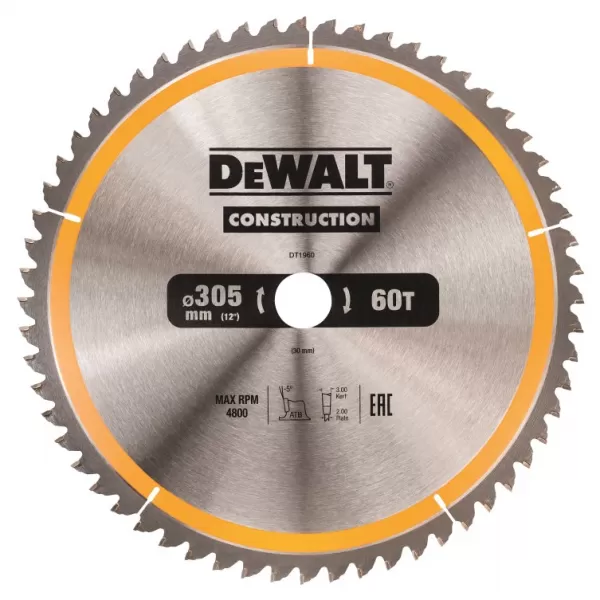 Pilový kotouč DeWALT CONSTRUCTION 305x30 mm