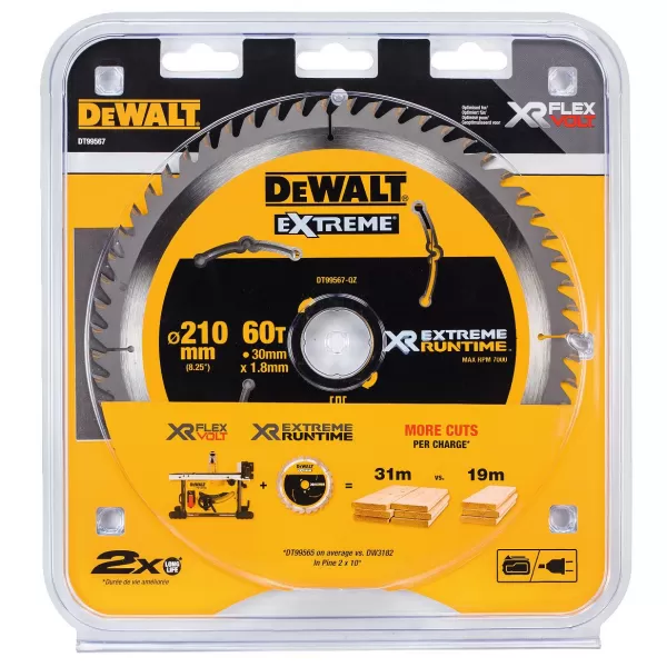 Pilový kotouč DeWALT XR EXTREME RUNTIME 210x30 mm
