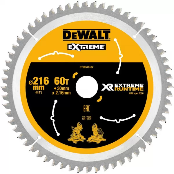 Pilový kotouč DeWALT XR EXTREME RUNTIME 216x30 mm