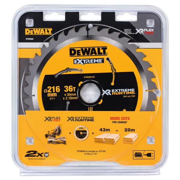 Pilový kotouč DeWALT XR EXTREME RUNTIME 216x30 mm