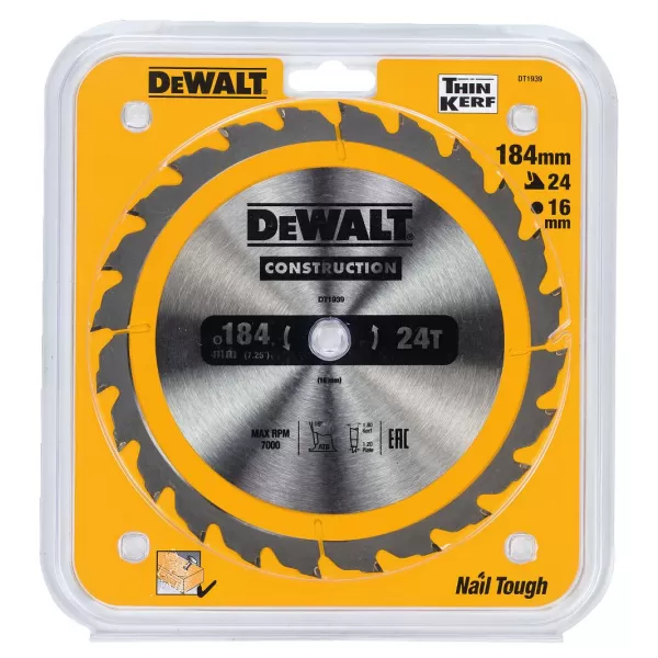 Pilový kotouč DeWALT CONSTRUCTION 184x16 mm
