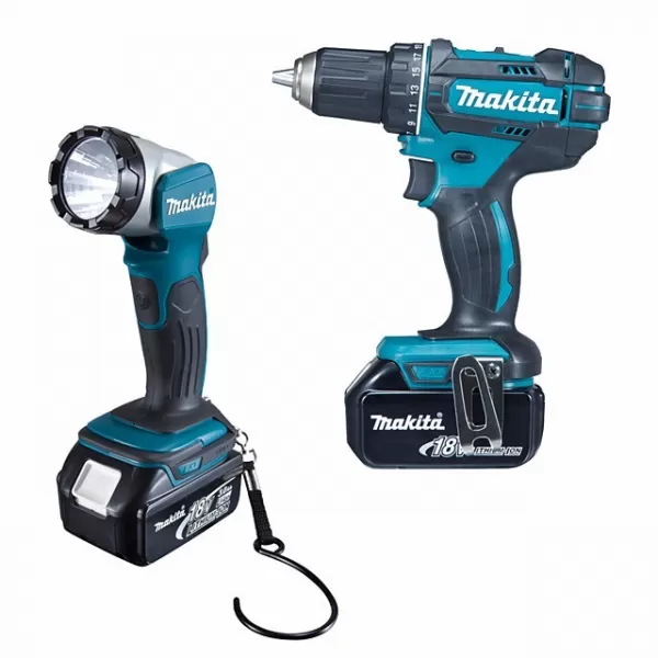 Aku vrtačka Makita DDF482RFJ1 se svítilnou DML802, Li-ion 18V/3,0 A