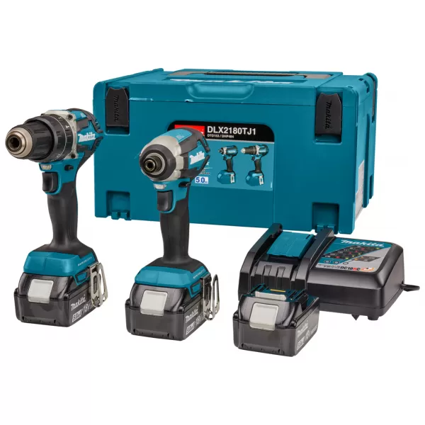 Sada aku strojů Makita DDF459+DTD153, 3 x aku Li-ion 18V/5,0Ah