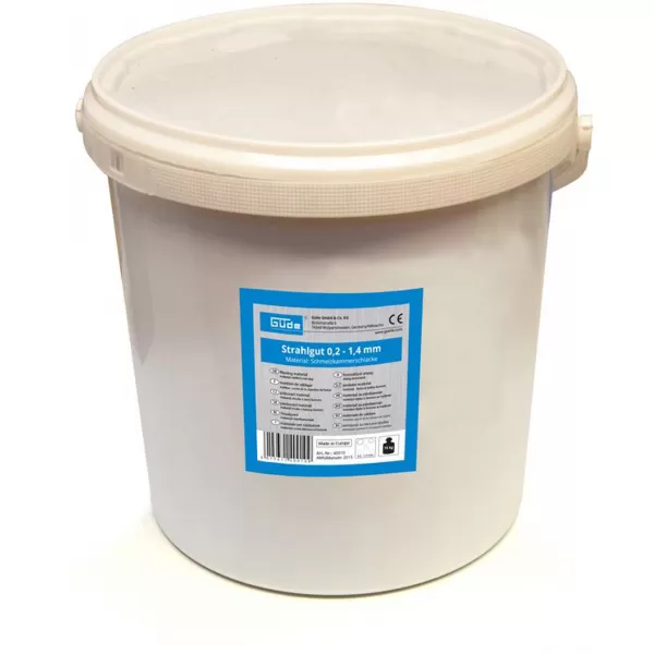 Tryskací materiál 15 kg, 0,2 - 1,4 mm Güde