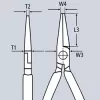 Kleště půlkulaté s břity 1000V VDE, Knipex